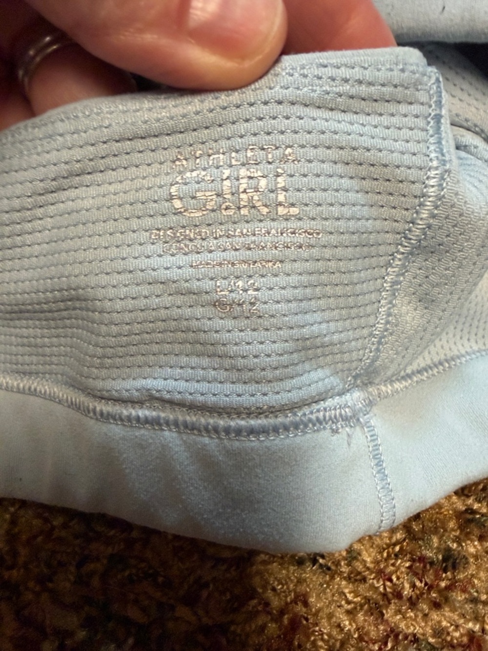 Athleta Light Blue Double-Strap Sports Bra -L - Picture 2 of 5